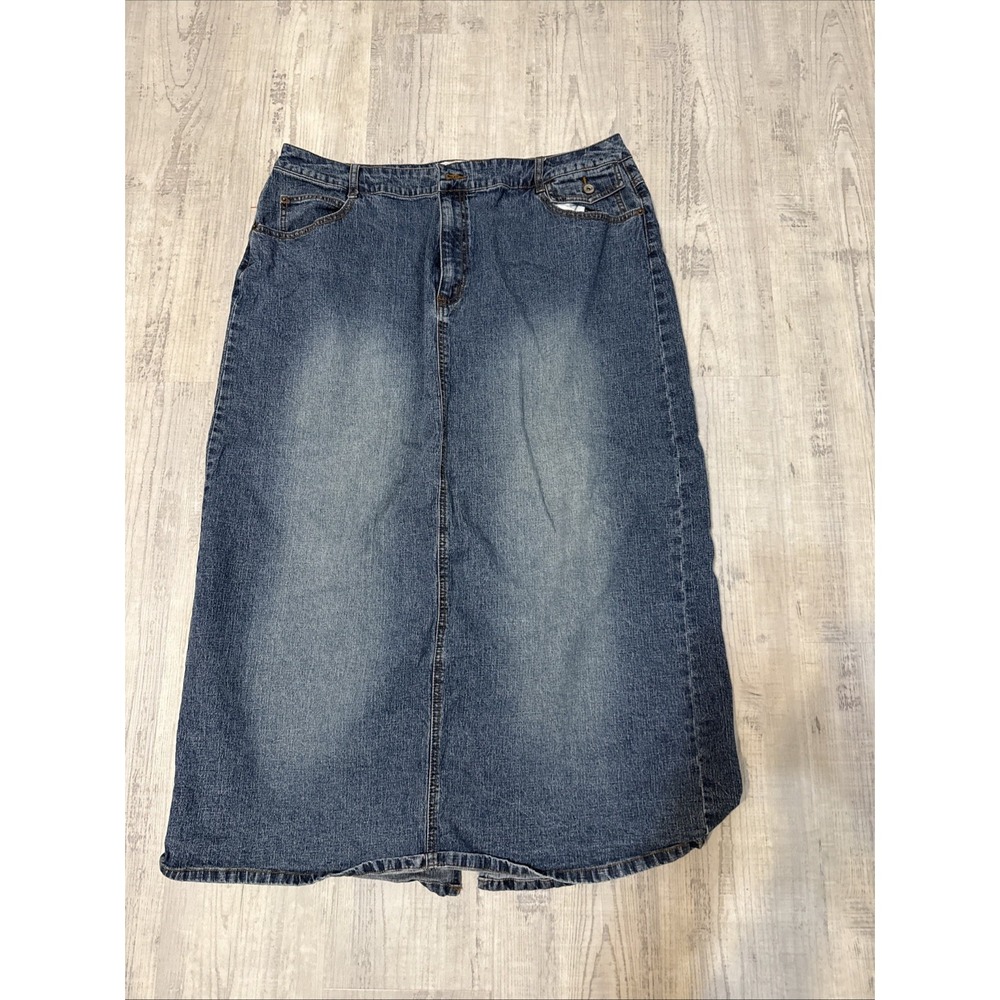 Carolina Plus Blues Maxi Skirt Slit in‎ Back ~ 20